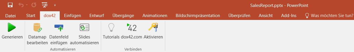 Dox42 Powerpoint Add In Powerpoint Präsetationen Automatisieren