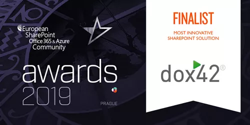 dox42 is a finalist at the European SharePoint, Office 365 & Azure Community Awards!