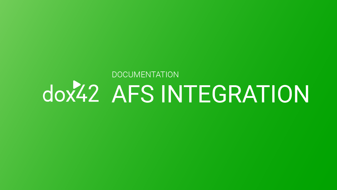 dox42 AFS Integration (in German)