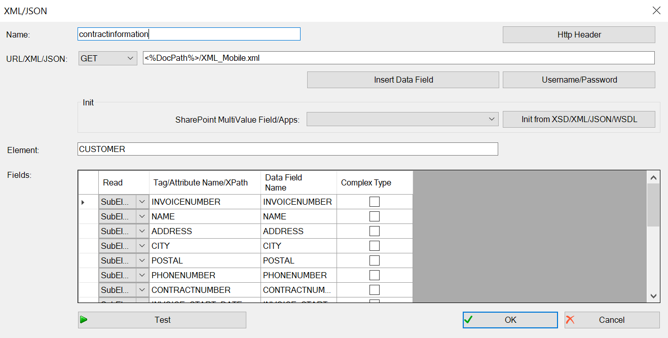 Integrate data from XML / JSON without any programming