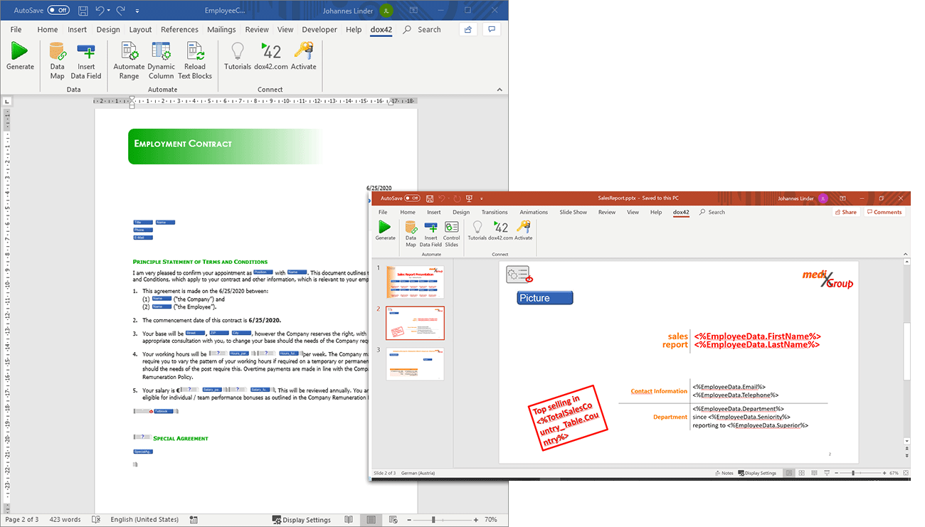 Vorlagendesign in Microsoft Office
