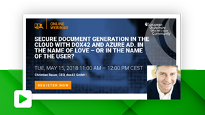 Secure Document Generation in the Cloud with dox42 and Azure AD