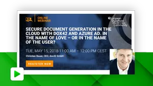 Secure Document Generation in the Cloud with dox42 and Azure AD