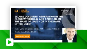 Secure Document Generation in the Cloud with dox42 and Azure AD Secure Document Generation in the Cloud with dox42 and Azure AD