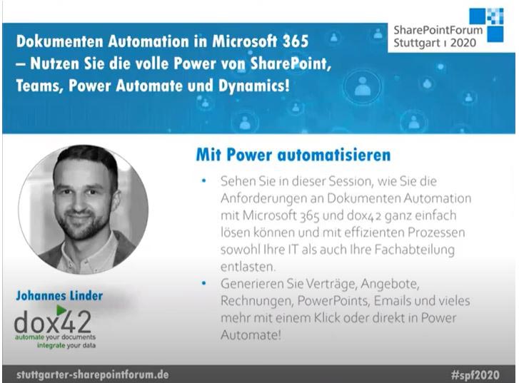 "Dokumentautomatisierung mit Microsoft 365" am SharePoint Forum Friday - Jetzt ansehen!