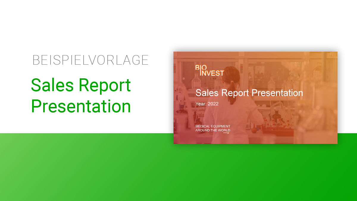 Sales Report PowerPoint  |  Level: Fortgeschritten
