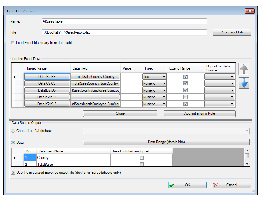 Excel Data Source