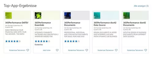 "365Performance dox42 Documents"=5th App in Microsoft's AppSource. Thank you, BSH AG! 