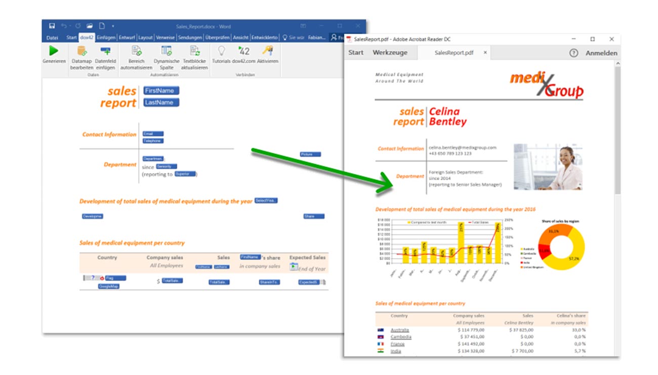 Vorlagendesign in Microsoft Office