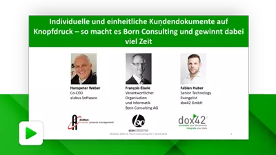 Individuelle & einheitliche Kundendokumente auf Knopfdruck – so macht es Born Consulting und gewinnt dabei viel Zeit Individuelle & einheitliche Kundendokumente auf Knopfdruck – so macht es Born Consulting und gewinnt dabei viel Zeit