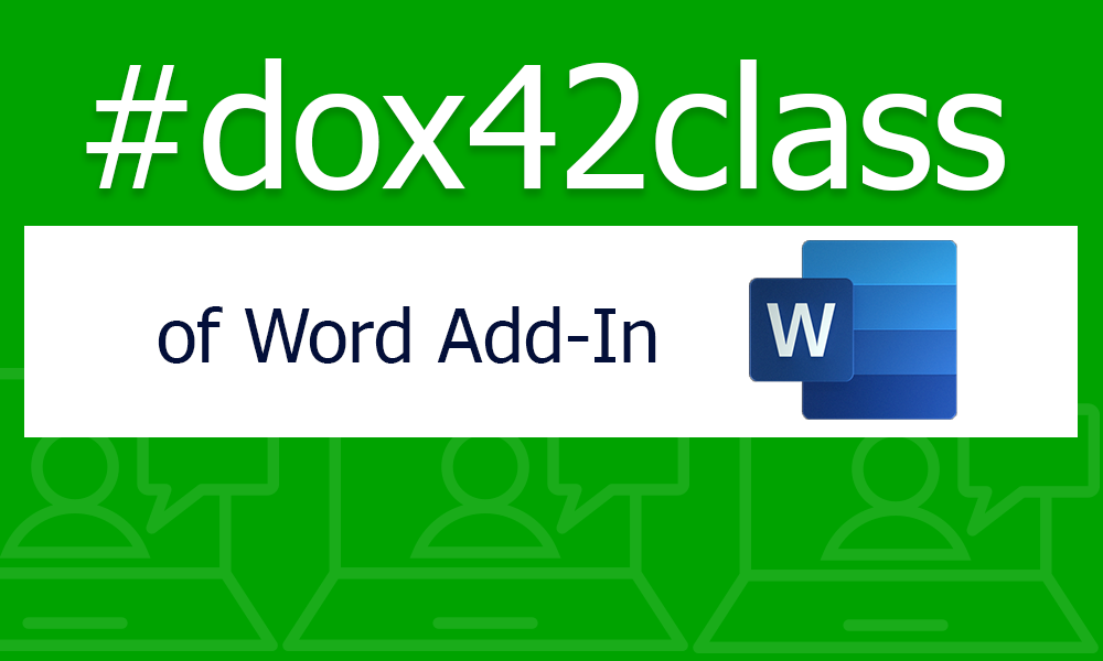 dox42class of Word Add-In