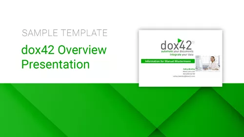 dox42 Overview Presentation  |  Level: First-time user dox42 Overview Presentation  |  Level: First-time user