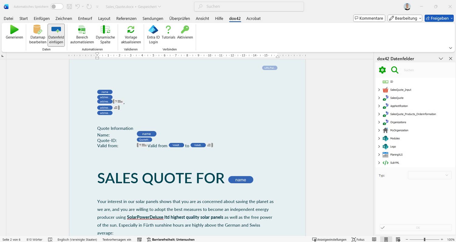Vorlagen Design in Microsoft Office