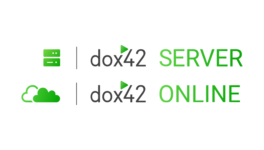 dox42 Server on-premises or dox42 Online