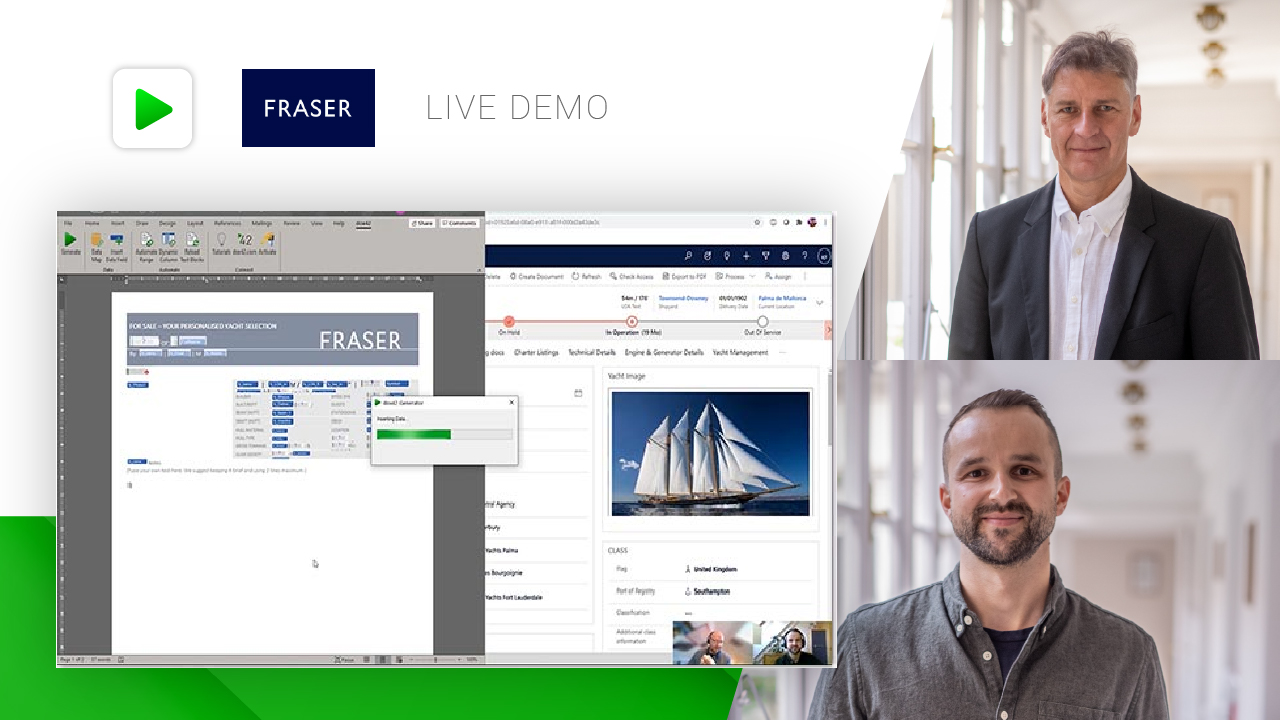 Powerful Document Automation for Dynamics 365, Microsoft 365, Teams, PowerPlatform –incl.Customer Case FRASER Yachts (Video auf Englisch)