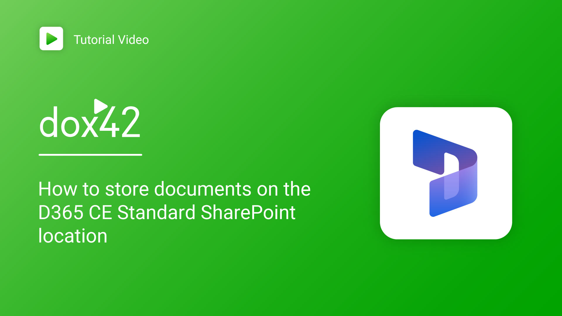 How to store documents on the D365 CE Standard SharePoint location