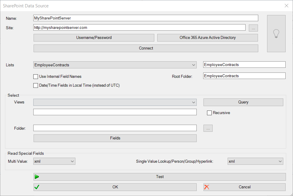 SharePoint Data Source