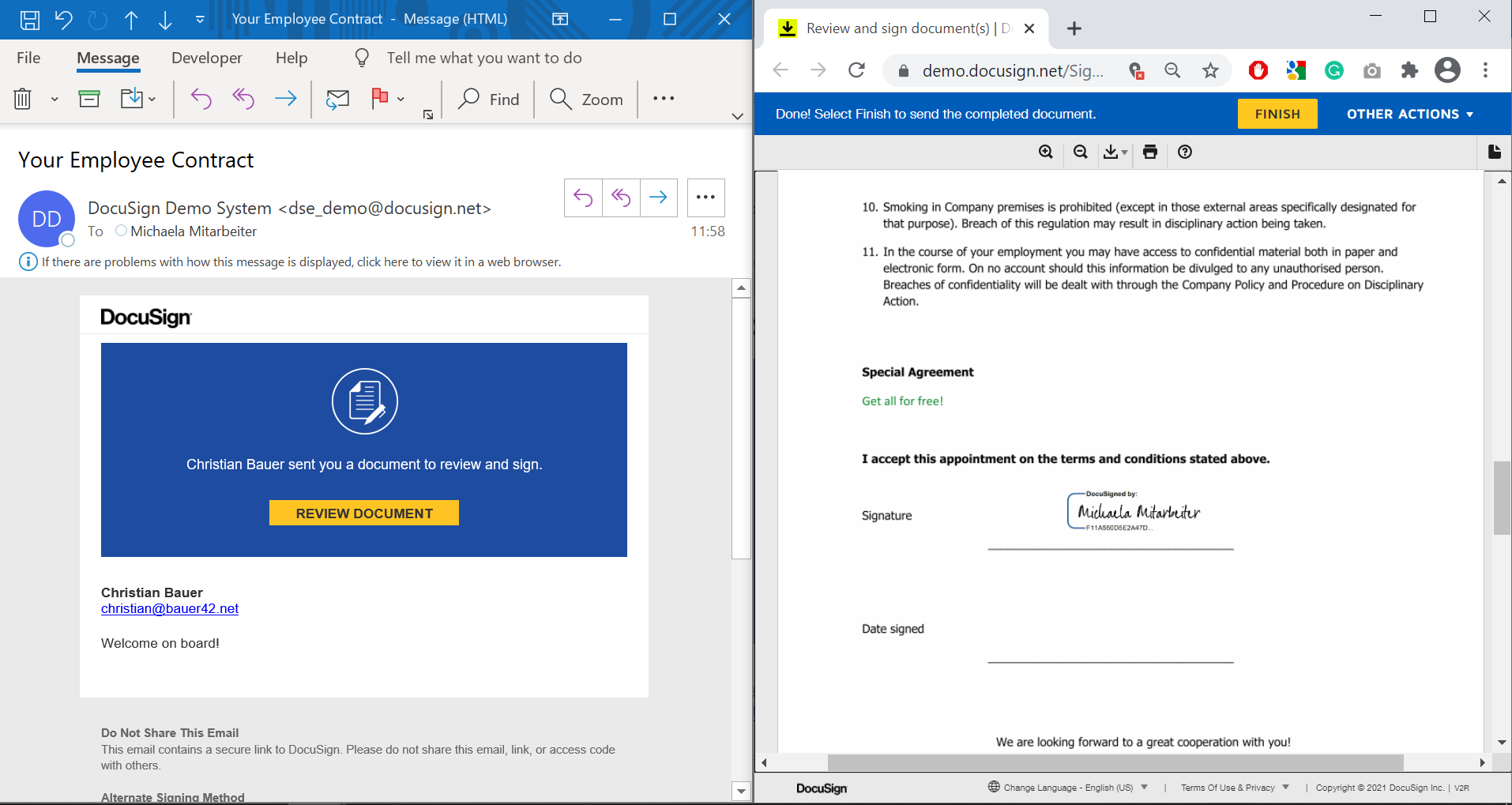 Generate and send documents automatically through dox42 Custom Output Action