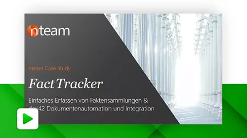 FactTracker: Einfaches Erfassen von Faktensammlungen & dox42 Dokumentenautomation. Success Story Gleiss Lutz by nteam