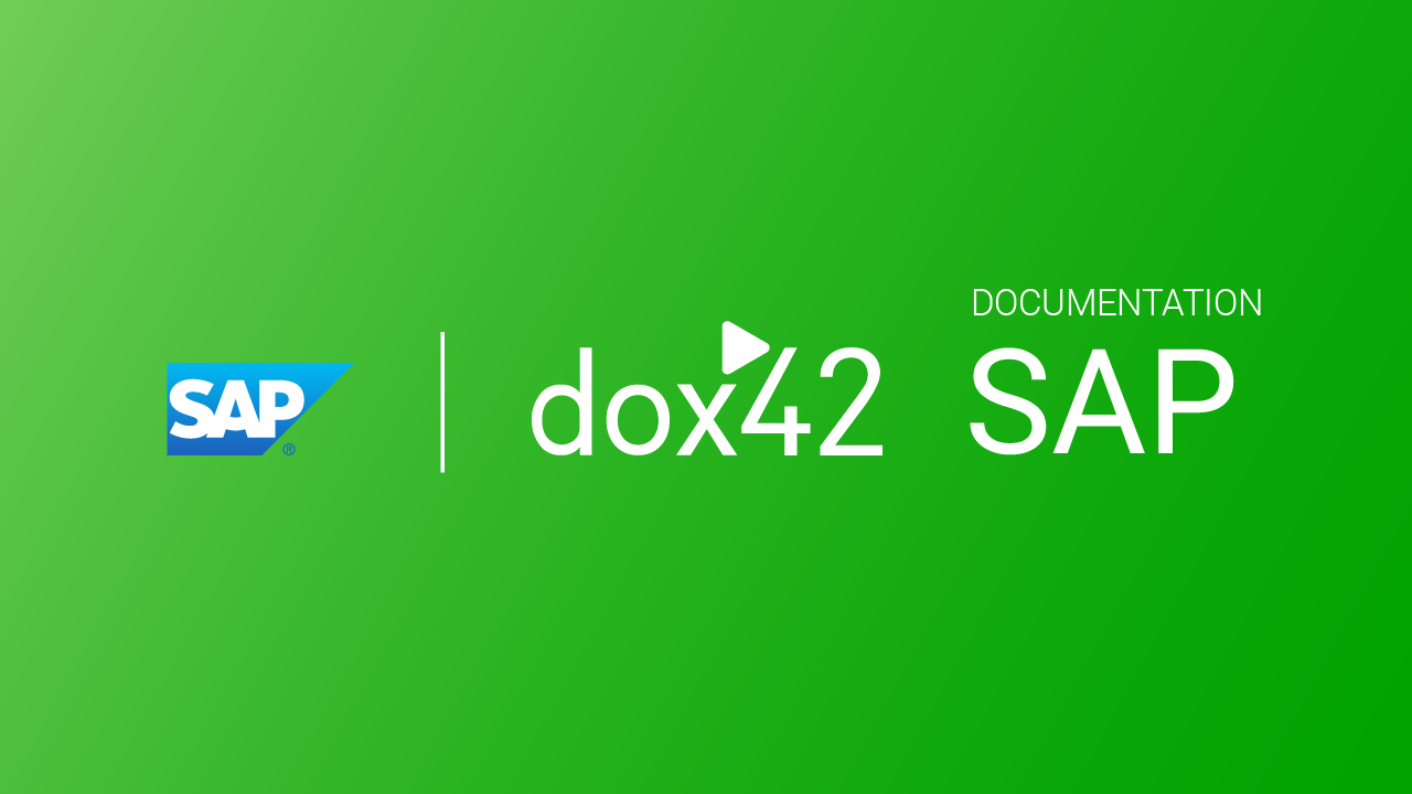 dox42 SAP Dokumentation