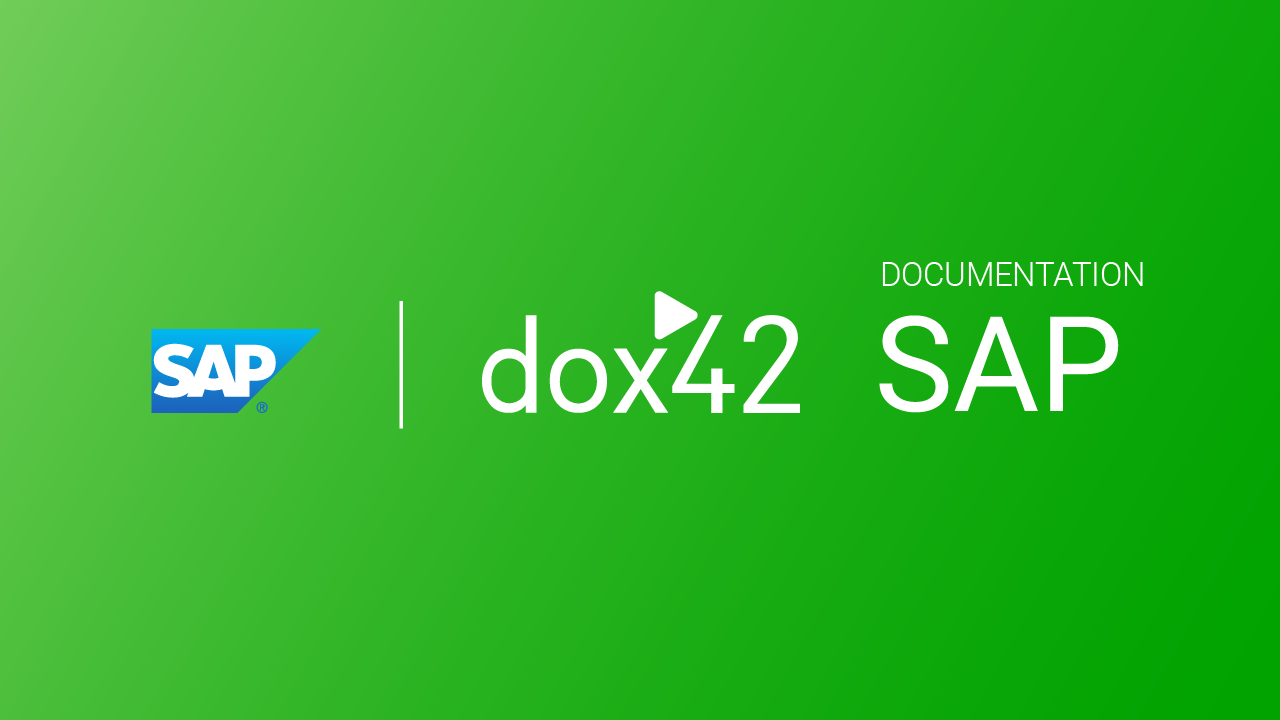 dox42 SAP Documentation