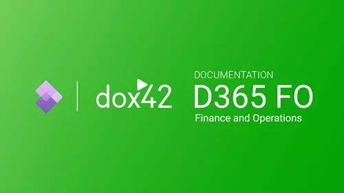 dox42 D365 FO Dokumentation