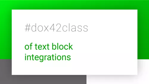 #dox42class of text block integrations
