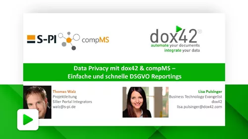 Data Privacy mit dox42 & compMS - Einfache und schnelle DSGVO Reportings