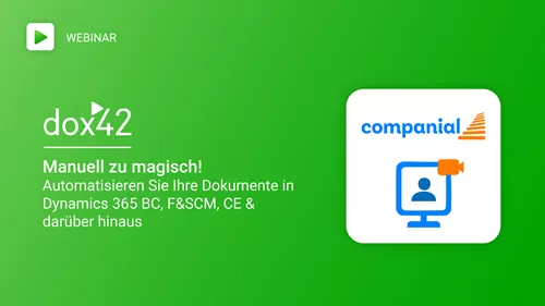 Manuell zu magisch! Automatisieren Sie Ihre Dokumente in Dynamics 365 BC, FSCM, CE & darüber hinaus Manuell zu magisch! Automatisieren Sie Ihre Dokumente in Dynamics 365 BC, FSCM, CE & darüber hinaus