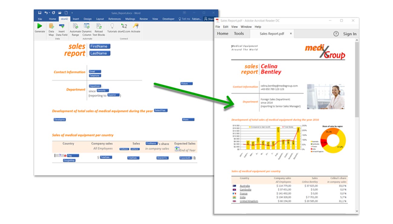 Template design in Microsoft Office