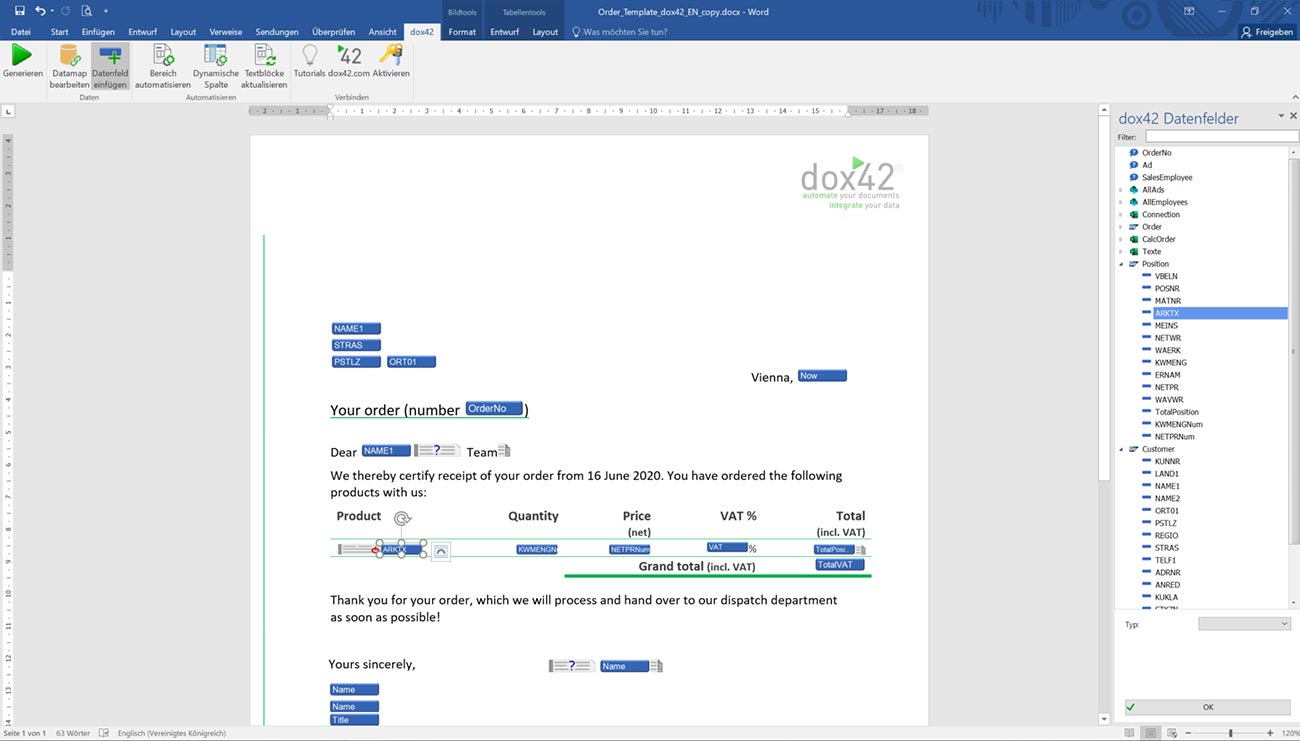 Vorlagendesign in Microsoft Office