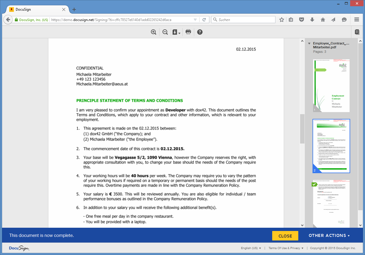 dox42 DocuSign for digital signature