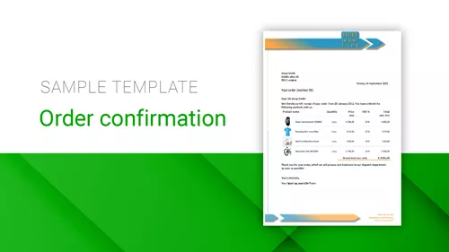 Automate a Confirmation of a Sports Shop Order | Sample Template