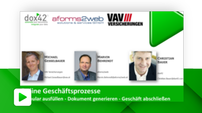 Online Geschäftsprozesse: Formular ausfüllen - Dokument generieren - Geschäft abschließen