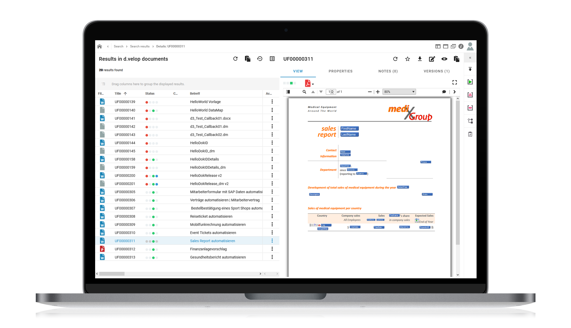 Dokumentenautomatisierung mit der dox42 App for d.velop documents