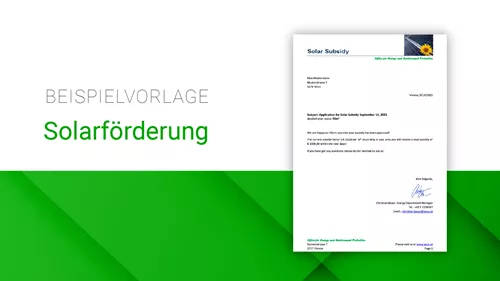 Solarförderung  |  Level: Fortgeschritten Solarförderung  |  Level: Fortgeschritten