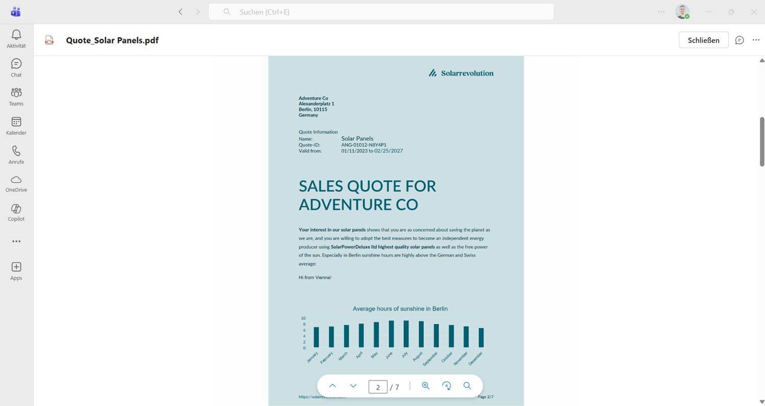 Choose from various output actions
