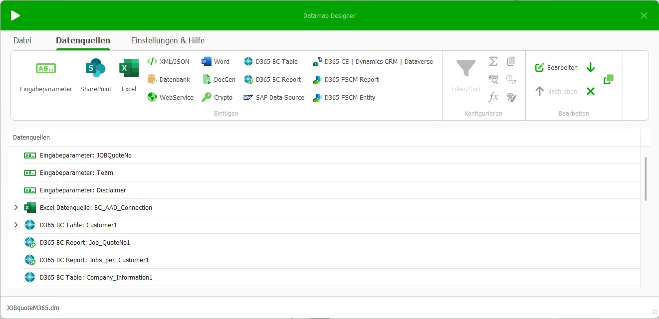 Dynamics 365 Business Central Table und Report Daten integrieren