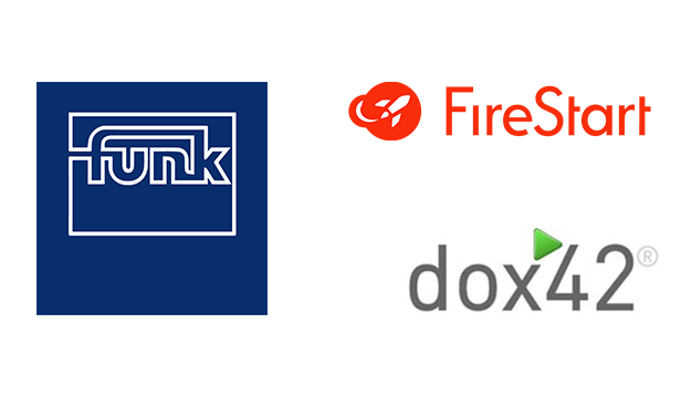 Logos FireStart, Funk Gruppe und dox42