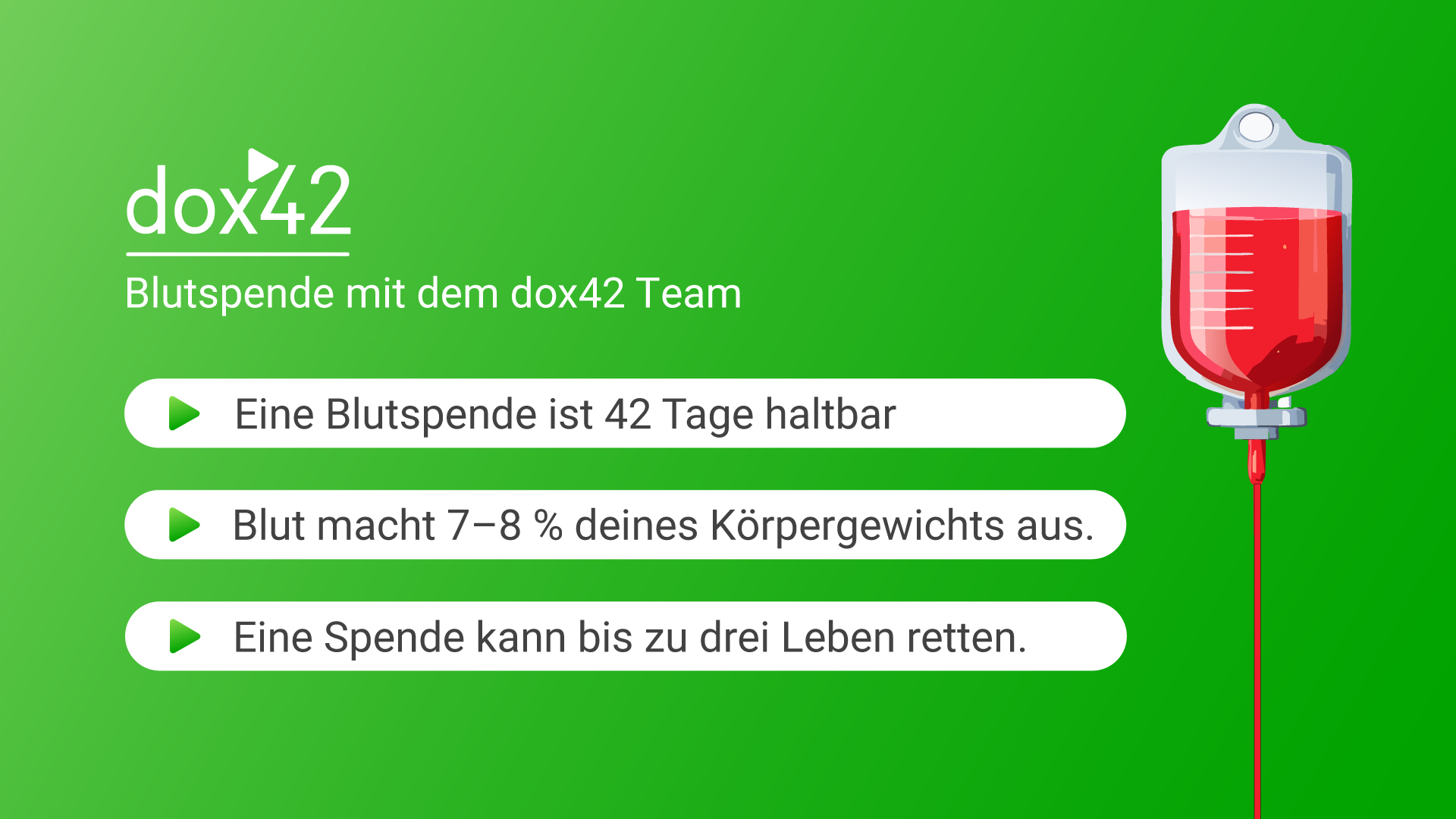 Gemeinsam Leben retten: dox42-Team spendet Blut