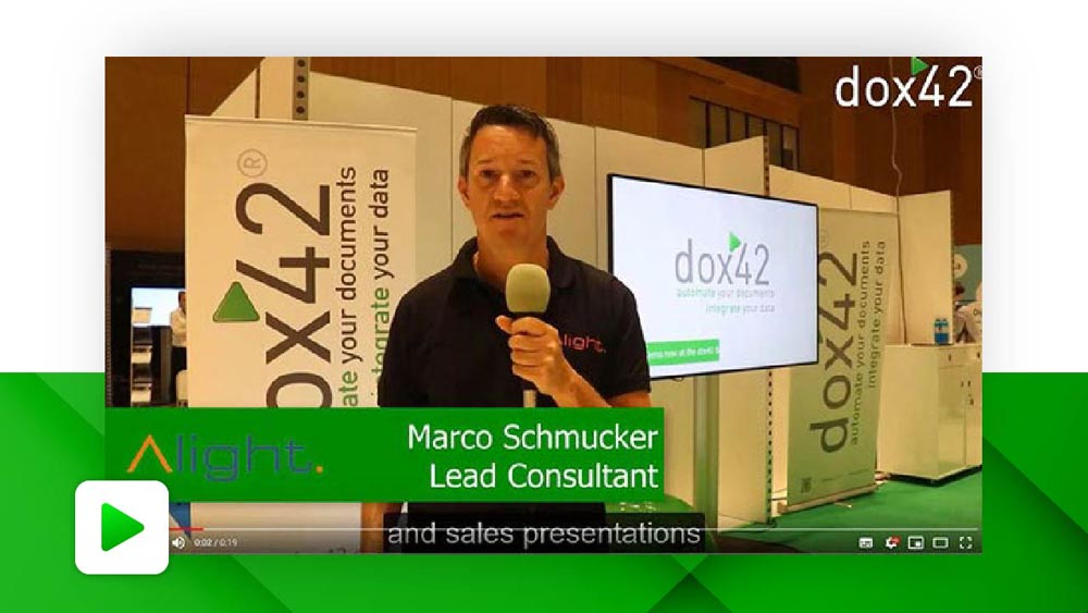 Marco Schmucker, Lead Consultant at Alight, about dox42