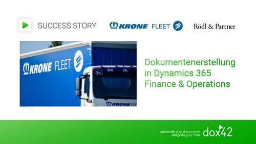 dox42 Success Story bei Krone Fleet mit Rödl Dynamics