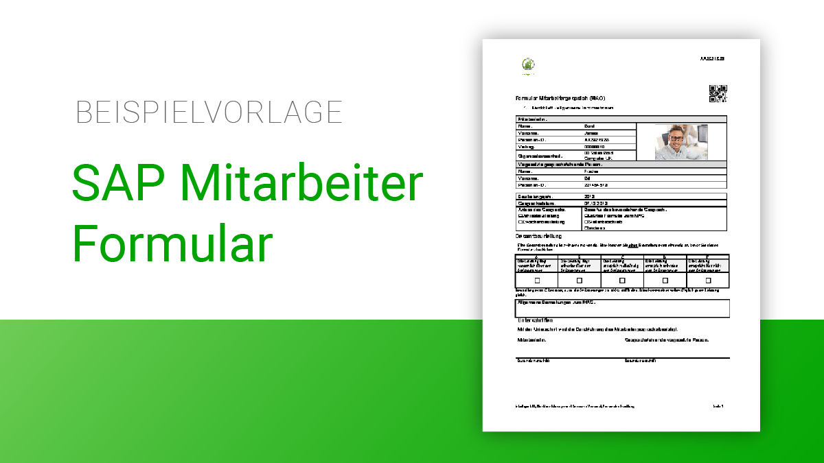 SAP Mitarbeiter Formular  |  Level: Einsteiger