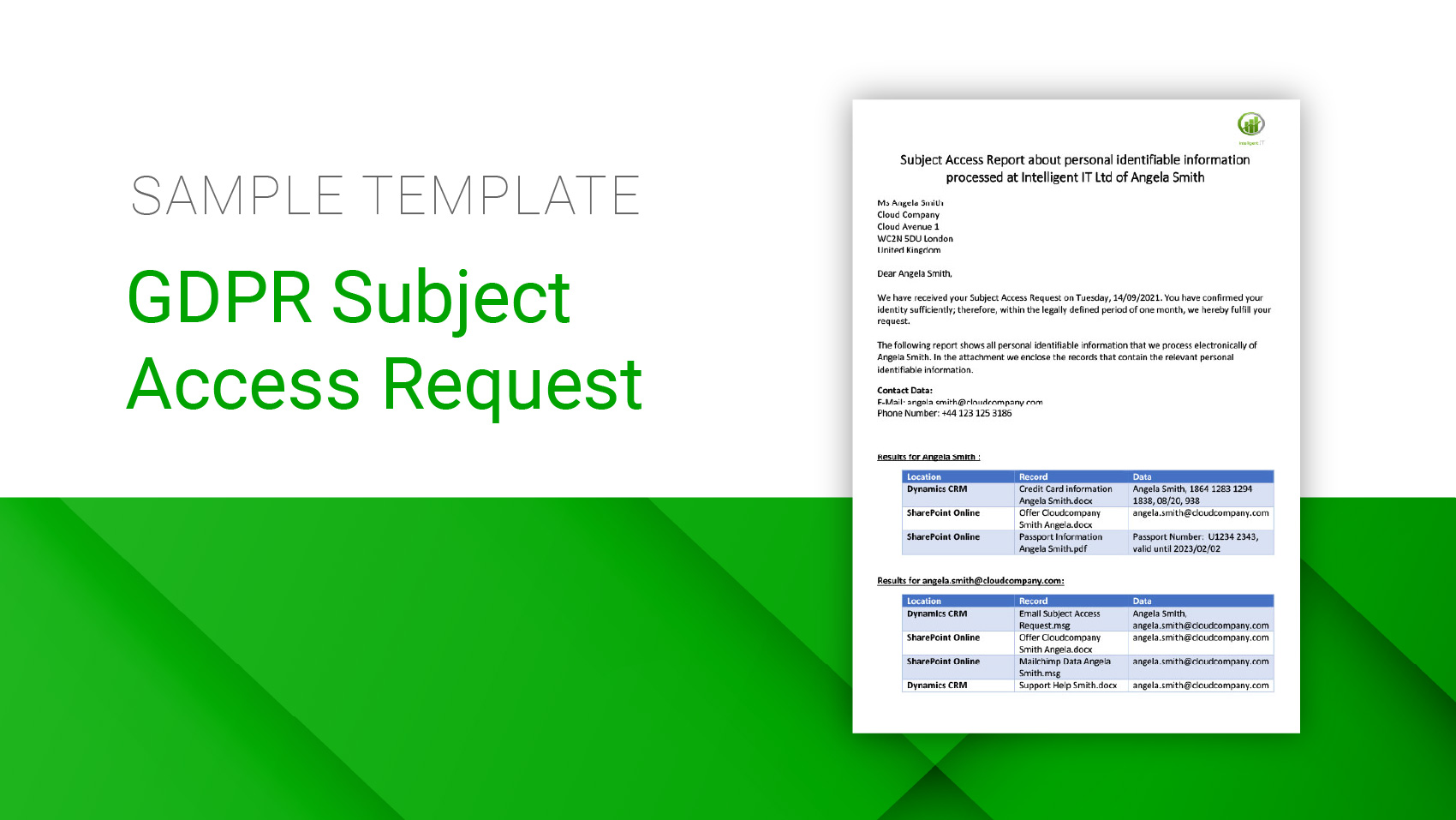 Automate The Gdpr Subject Access Request Dox42 Sample Template