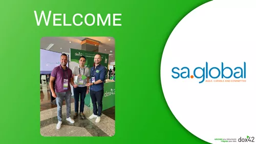 Welcome to our new dox42 Partner sa.global! Welcome to our new dox42 Partner sa.global!
