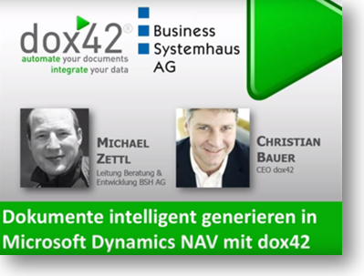 Dokumente intelligent generieren in Microsoft Dynamics NAV mit dox42