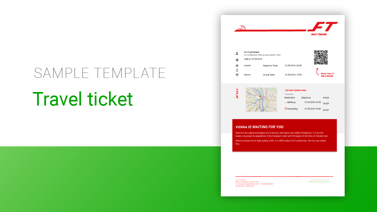 Travel ticket  |  Level: First-time user