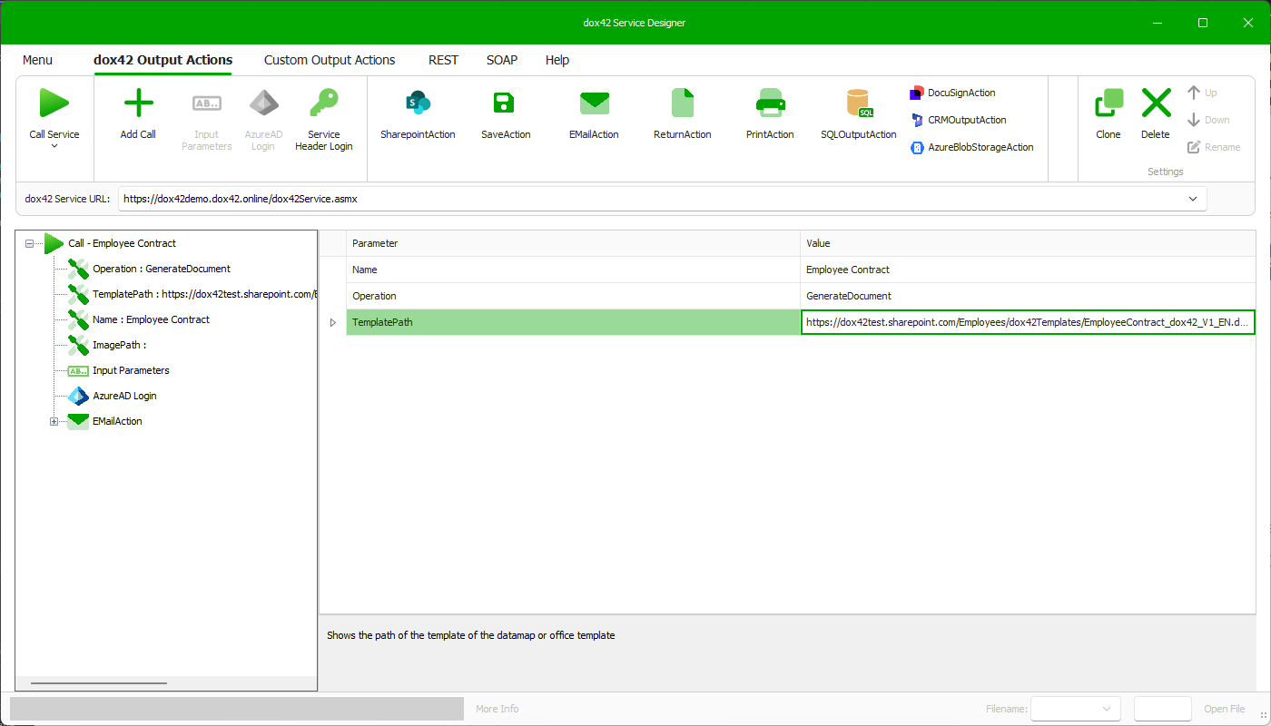 Test your dox42 Server calls with the Server Designer