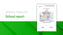 school report sample template