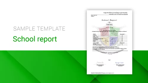 School report  |  Level: Advanced School report  |  Level: Advanced